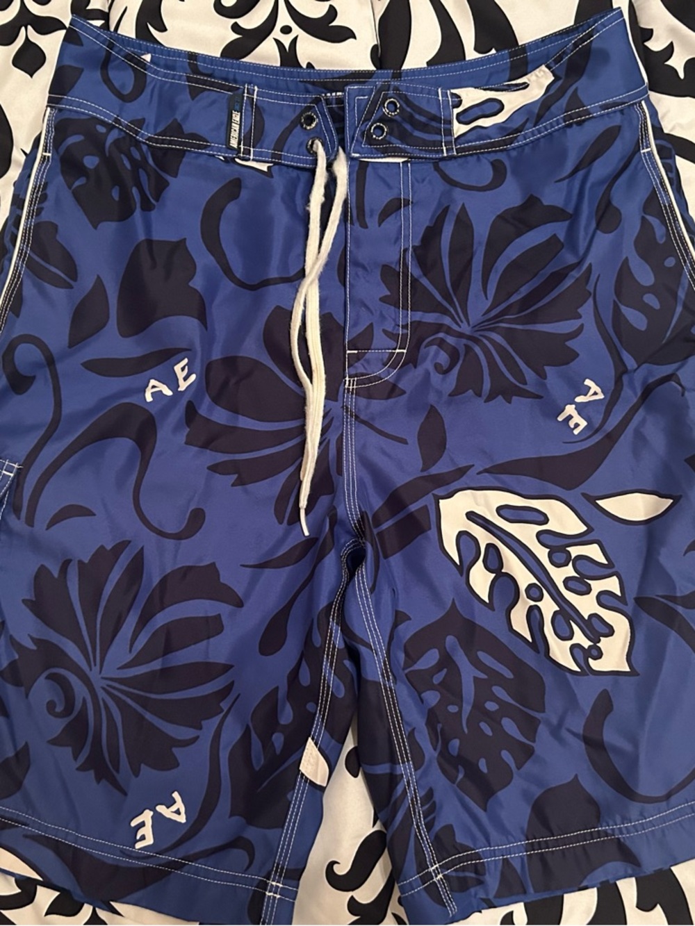 American Eagle Outfitters Blue and Navy Swim Shorts